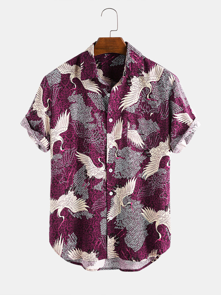 Designed Colorblock Stripe Printed Casual Shirt