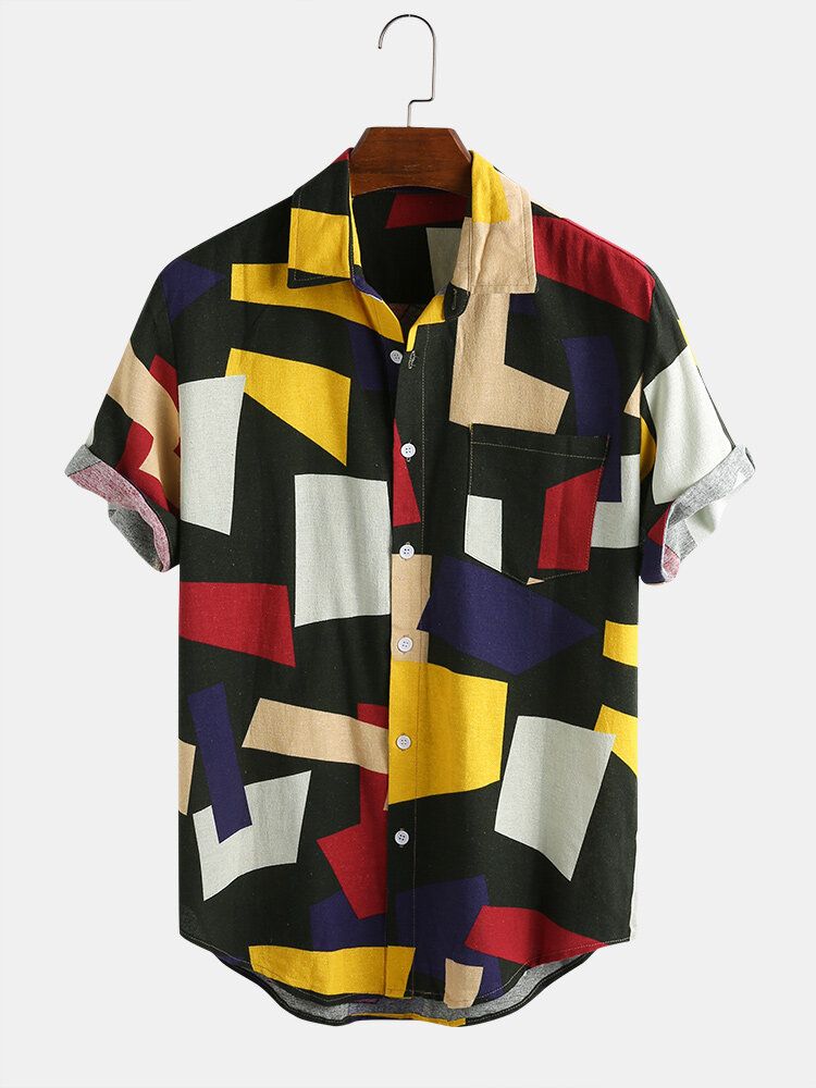 Ethnic Floral Printed Loose Casual Shirts