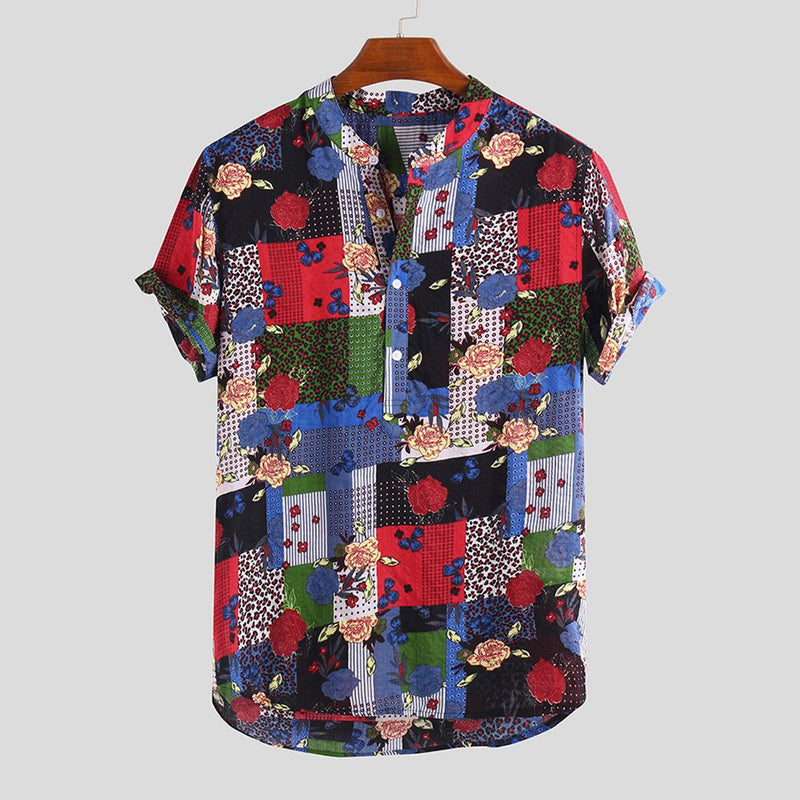 Fashionable Point Style Printed Summer Shirt