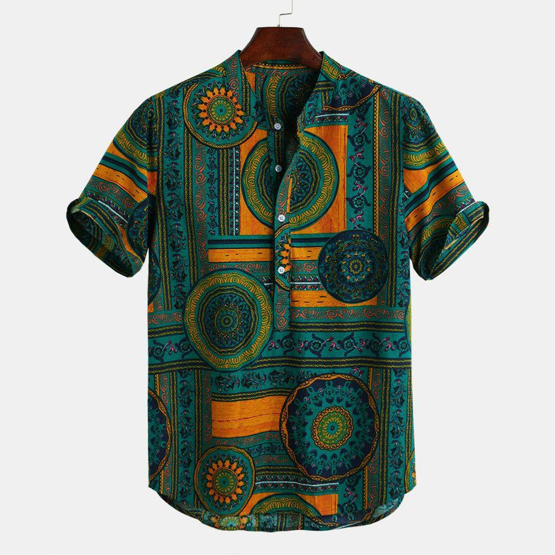 Fashionable Point Style Printed Summer Shirt