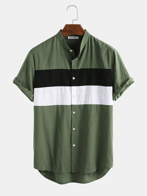 Model Style Green and white patty Printed Shirts
