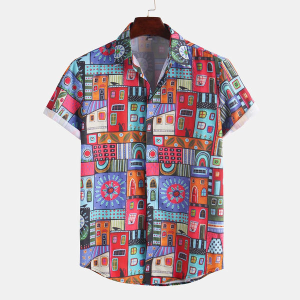 Casual Striped Turn-down Collar  Shirt