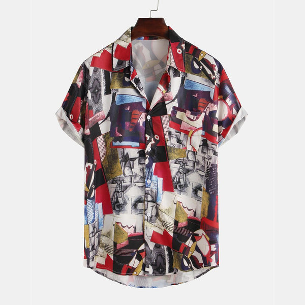 Chinese Painting Printed  Casual Shirt