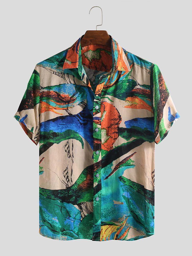Fashionable Point Style Printed Summer Shirt