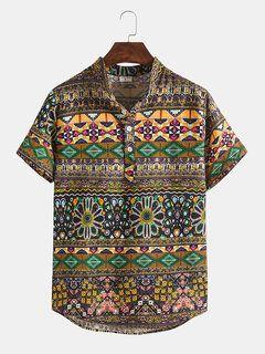 Fashionable Point Style Printed Summer Shirt