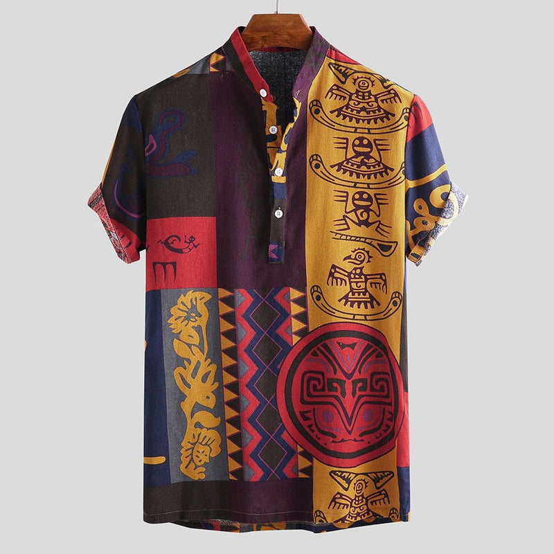 Fashionable Point Style Printed Summer Shirt