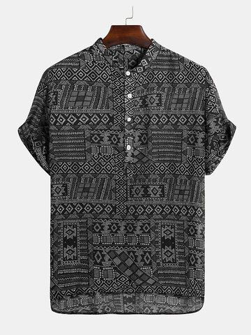 Fashionable Point Style Printed Summer Shirt