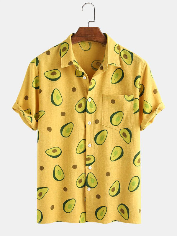 Avocado Point Style Printed Summer Shirt for men