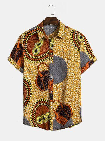 Fashionable Point Style Printed Summer Shirts