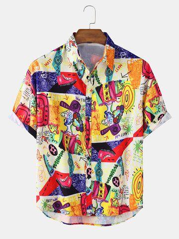 Fashionable Point Style Printed Summer Shirts