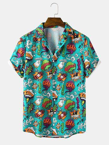 Fashionable Point Style Printed Summer Shirts