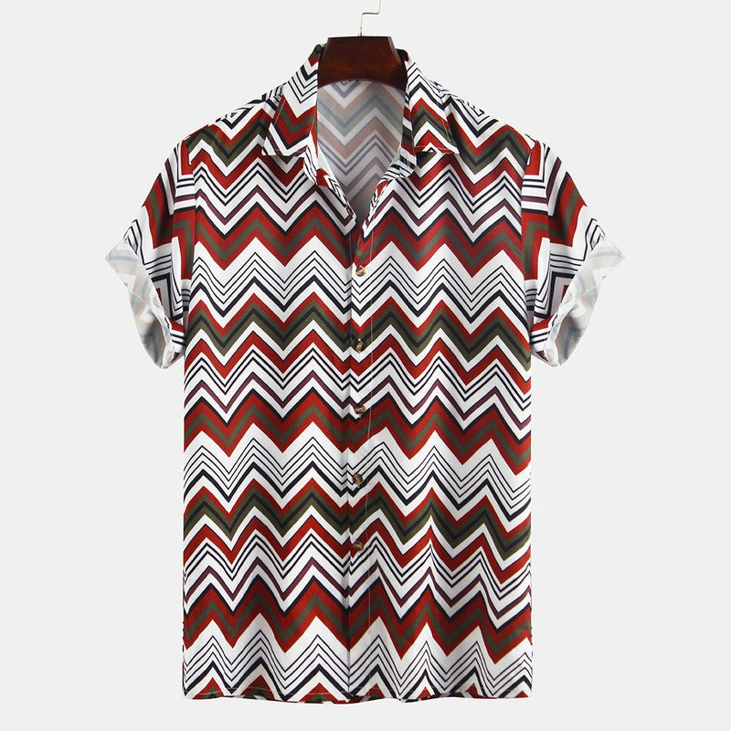 Fashionable Point Style Printed Summer Shirts