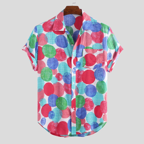 Fashionable Point Style Printed Summer Shirts