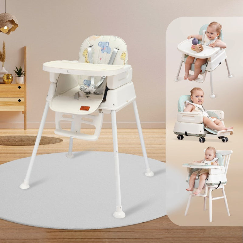 Truffle High Chair For Kids 4-in-1 Convertible Scratch Proof & Anti-Skid Rubber Base High Chair